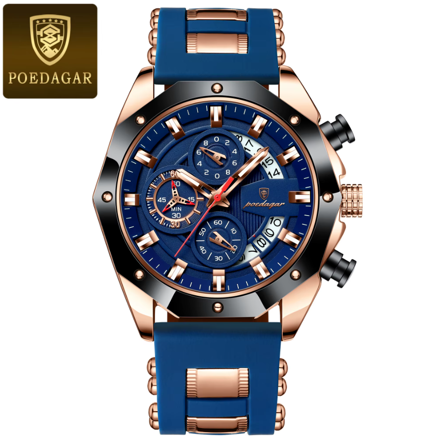 Montre de Luxe avec Bracelet en Silicone