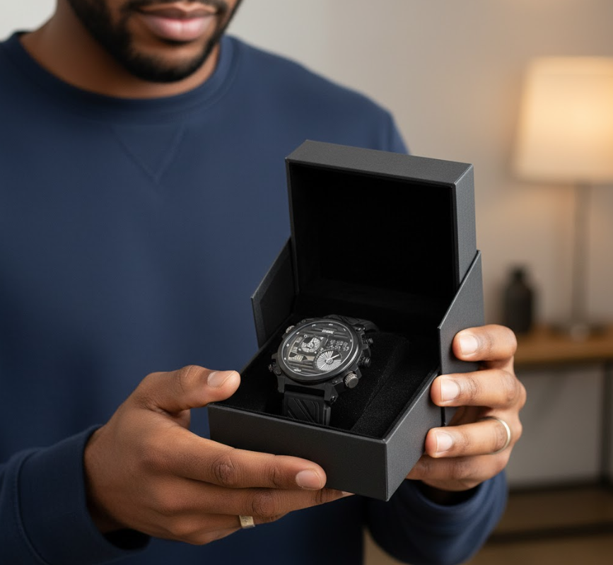 Elegant Watch with a Soft Silicone Strap
