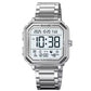 Practical and Modern Square Watch for Men with a Stainless Steel Bracelet