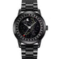 Montre exceptionnelle élégante avec bracelet en acier noir confortable pour Hommes