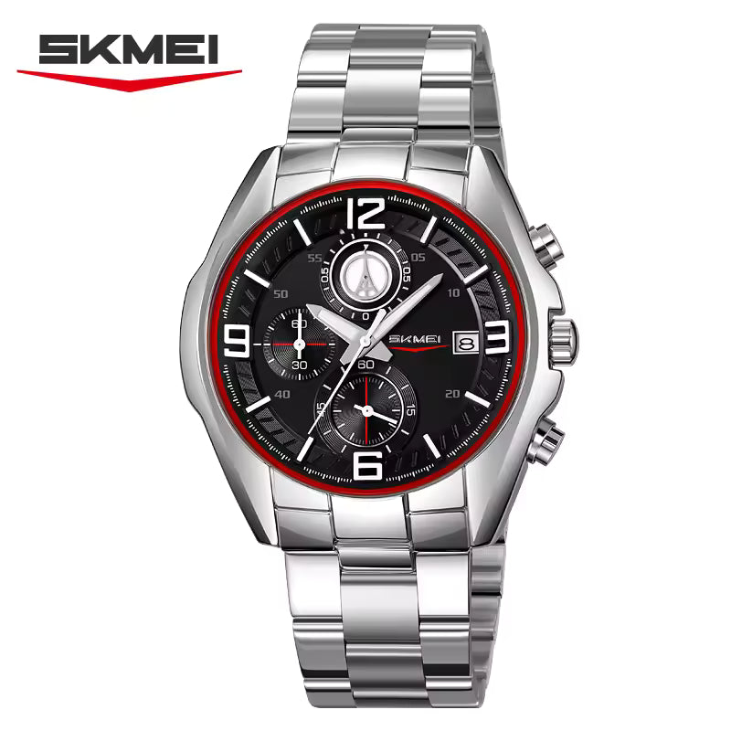 Montre Classique Élégante avec Bracelet en Acier Inoxydable pour Hommes