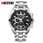 Montre Élégante avec Cadran Noir et Bracelet en Acier Inoxydable pour Hommes