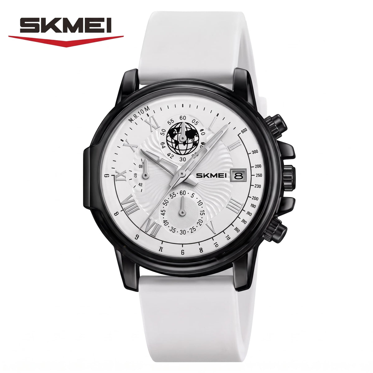 Montre Raffinée et Multifonction avec Bracelet en Silicone Souple pour Hommes